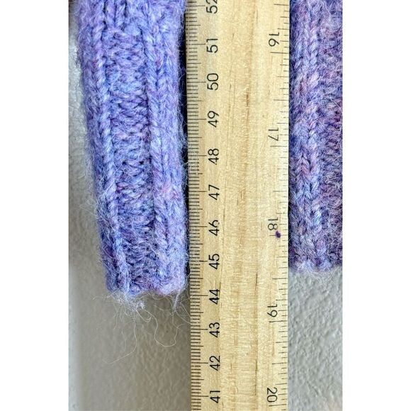 NWOT Lulus Tie Front Wool Blend Cropped Lavender Women's Cardigan Medium - Picture 7 of 9
